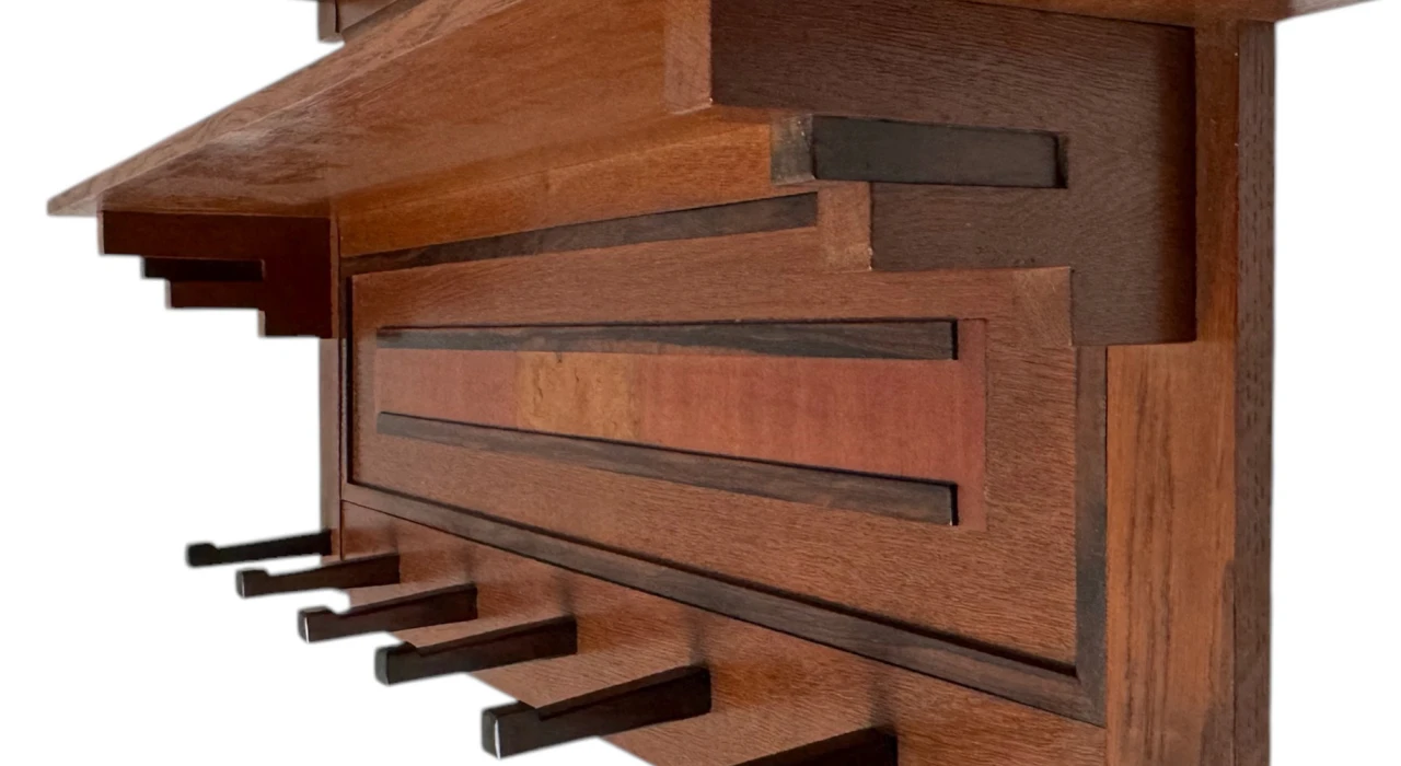 Two Art Deco Modernist Coat Racks by P.E.L. Izeren for De Genneper Molen